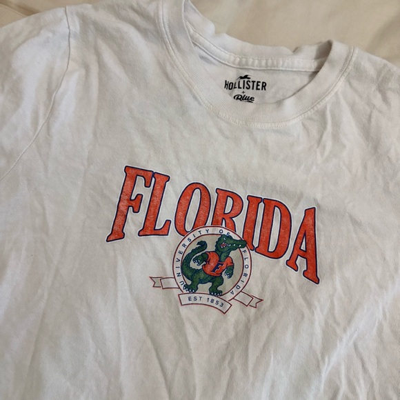 Hollister White Crew Neck T-Shirt - Picture 3 of 5